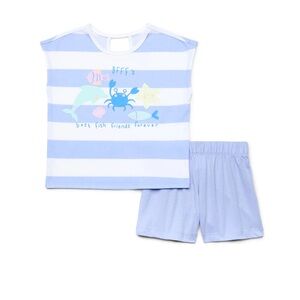 NWT 365 Kids By Garanimals GirlsDolman T-Shirt and Shorts Set, 2-Piece, Size: 8